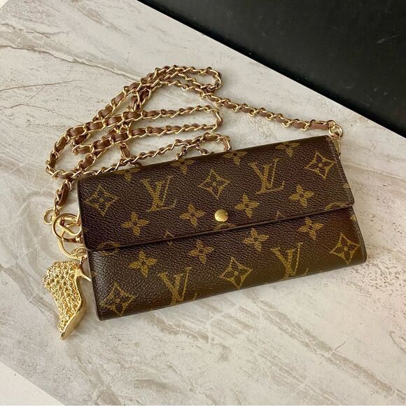 LOUIS VUITTON Monogram Sarah Wallet to Crossbody Shoulder Bag 💼 CT0046 - Picture 5 of 16